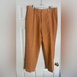 Men’s Italian Linen pants 36x30 Orange
